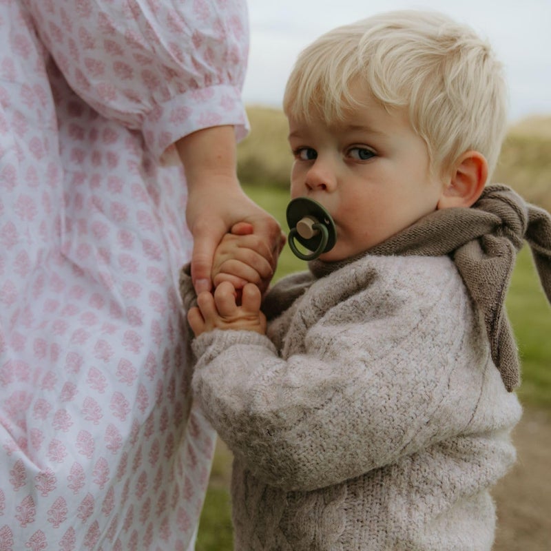 FRIGG Little Viking Natural Rubber Baby Pacifier 2-Pack | Made in Denmark | BPA-Free (Cocoa/Olive, 6-18 Months) - Image 4