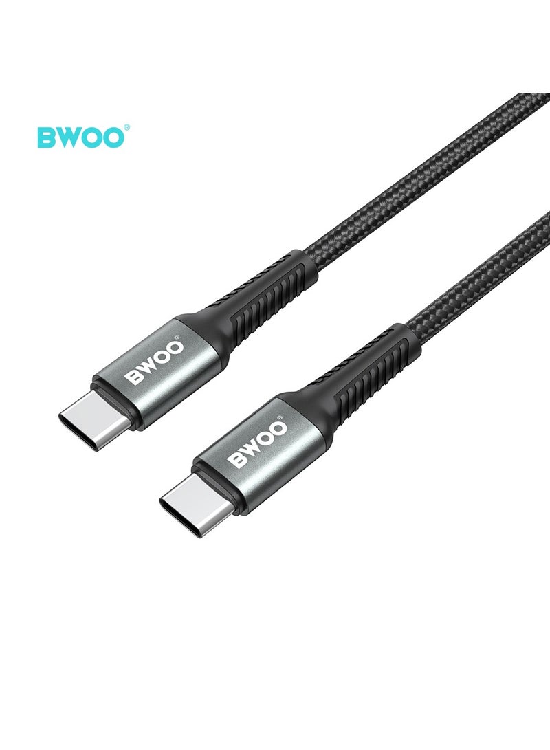 BWOO Type-C To Type-C Fast Charging Data Cable 3M Black - Image 3