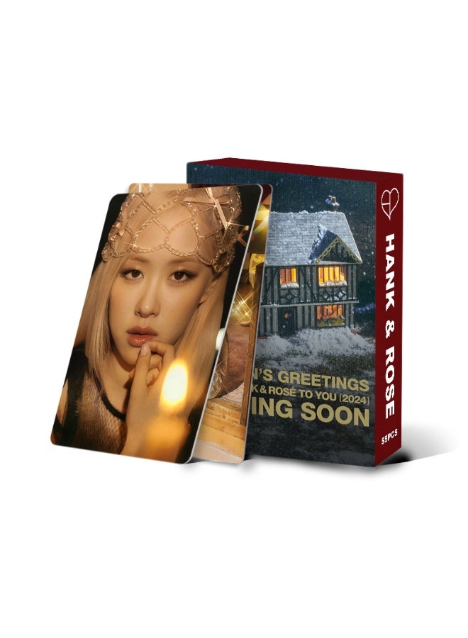 NIBEMINENT 55 Pcs Kpop ROSÉ 2024 FROM HANK & ROSÉ To You Lomo Cards Card For Fans Collection Gifts - Image 1