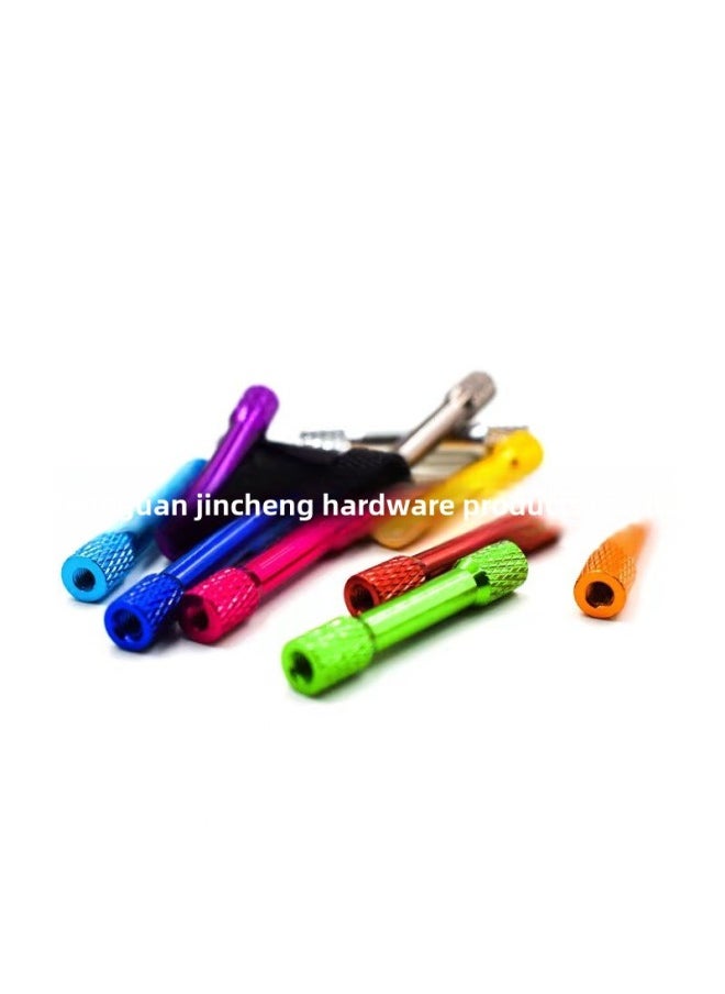 null - Double-headed Mesh Flower Aluminum Column I-shaped Connection Column Aluminum Column M3 Internal Teeth UAV Crossing Aircraft Model Aircraft Accessories In Stock-Color:Black M3 * 32mm Long - Image 1