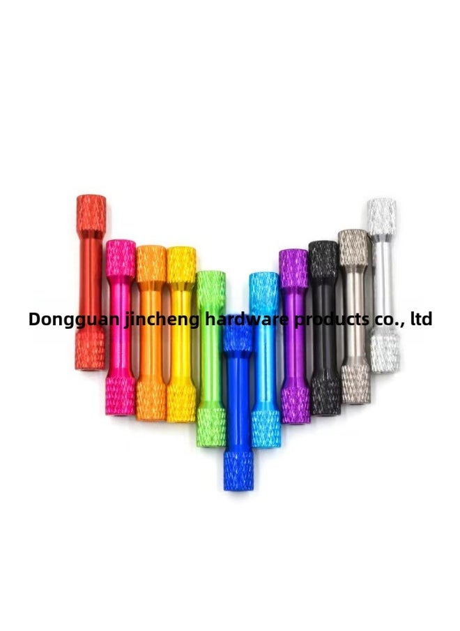 null - Double-headed Mesh Flower Aluminum Column I-shaped Connection Column Aluminum Column M3 Internal Teeth UAV Crossing Aircraft Model Aircraft Accessories In Stock-Color:Black M3 * 32mm Long - Image 1