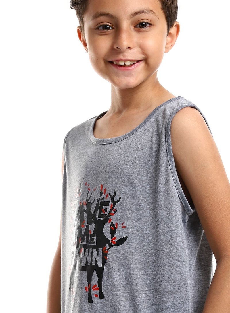 سيزار تيشرت كات أولادي مزود بطباعات  - Image 3
