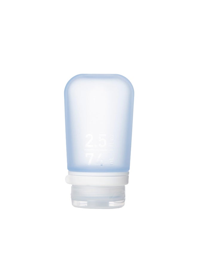 humangear GoToob Medium Refillable Silicone Travel Bottle Locking Lid FoodSafe Material Blue Medium 25 floz 74ml - Image 2