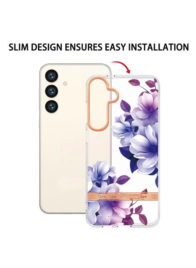 اس-توب جراب لهاتف Samsung Galaxy S24+ 5G من سلسلة الزهور والنباتات، جراب هاتف IMD TPU - Image 5