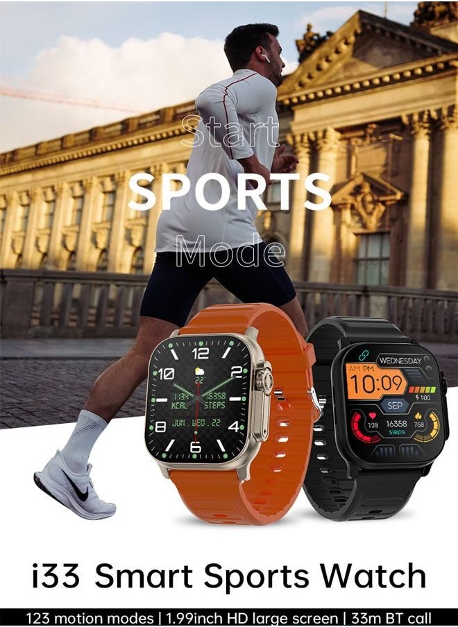 i33 Smart Watch Full Screen Compatible With Android And IOS Bluetooth Call IP68 Waterproof For Apple