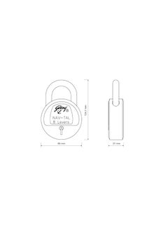 Godrej Locking Solutions and Systems Godrej Locks I Navtal 8 Lever 85mm I 2 Keys I for Indoor and Outdoor I for Doors Shutters Storage Box Trunks Lockers I Corrosion Resistant Shackle I Brass Finish  - Image 2