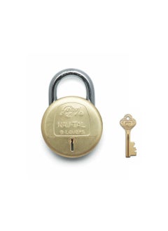 Godrej Locking Solutions and Systems Godrej Locks I Navtal 8 Lever 85mm I 2 Keys I for Indoor and Outdoor I for Doors Shutters Storage Box Trunks Lockers I Corrosion Resistant Shackle I Brass Finish  - Image 1