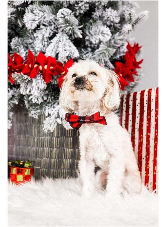 pearhead Pearhead Christmas Pet Bowtie, Dog Christmas Bow, Holiday Dog Bowtie, Perfect Stocking Stuffer, Christmas Themed Dog Apparel, Classic Red Plaid, Extra Small/Small  - Image 2