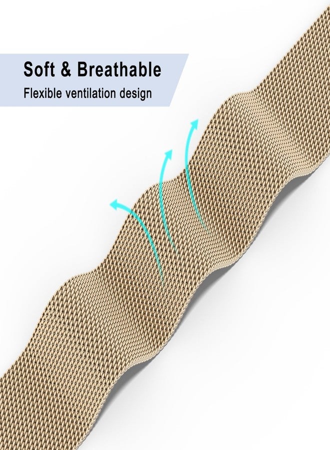 Vanjua 20mm Watch Band Quick Release Replacement Wristbands, Stainless Steel Metal Mesh Loop Adjustable Magnetic Replacement Straps Bands for Men Women - Image 4