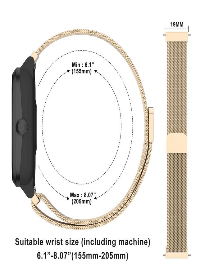 Vanjua 20mm Watch Band Quick Release Replacement Wristbands, Stainless Steel Metal Mesh Loop Adjustable Magnetic Replacement Straps Bands for Men Women - Image 3