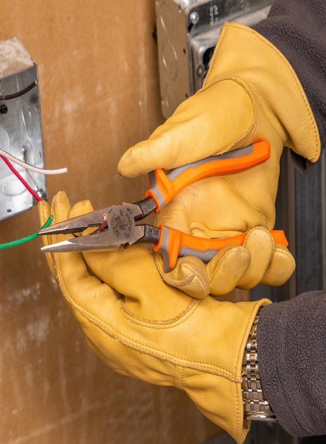 كلاين تولز طقم كماشة معزولة 9417R من Klein Tools، صُنع في الولايات المتحدة الأمريكية، قاطع جانبي، قاطع قطري، كماشة طويلة الأنف، كماشة لتجريد الأسلاك، 4 قطع - Image 5