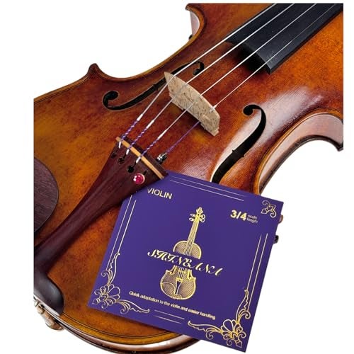 YWYLL Violin Strings 4/4 Full Set, 4/4 Violin Strings Replacement,Long-Lasting Durability & Rich Tone - Handcrafted with Premium Materials- For All Levels (3/4 Scale) - Image 1