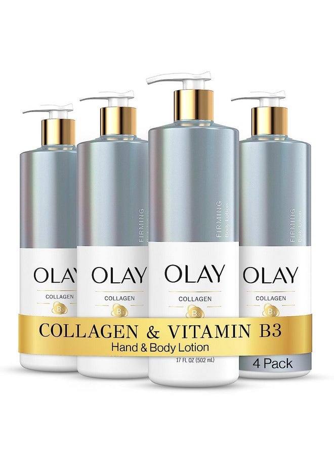 Olay Olay Firming & Hydrating Body Lotion with Collagen, 17 fl oz Pump, (Pack of 4)  - Image 1