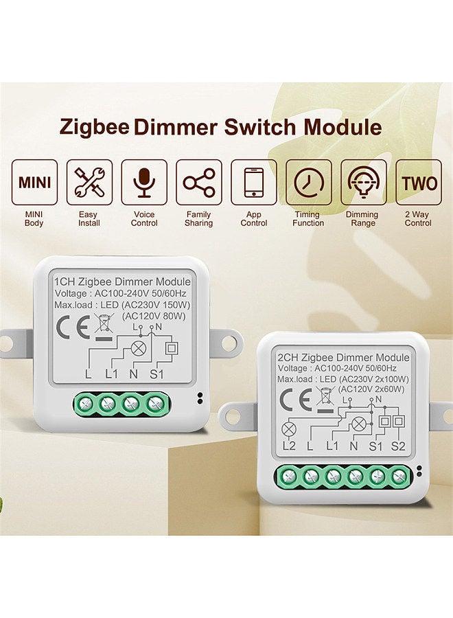 Zigbee Dimmer Switch Module App Remote Control Curtain Switch Works with Alexa  Home 1 Gang Switch