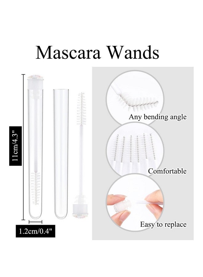 Dming 20Pcs Eyelash Brush Lash Wand Makeup Tool Eyelash Extension Supplies Cleaning Brush Diamond Mascara Star White - Image 2