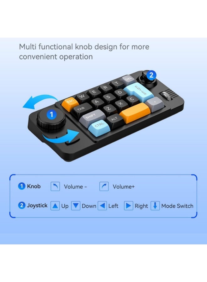 كيبورد ميكانيكي ماكرو بيد واحدة من ليكيفي، 19 مفتاح قابل للبرمجة، اضاءة خلفية LED RGB، بكرة مقبض سلكي USB، مفاتيح تبديل سريع، مفتاح كامل بدون تعارض للالعاب والعمل على الكمبيوتر او اس اكس - Image 5