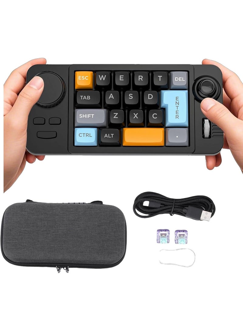 كيبورد ميكانيكي ماكرو بيد واحدة من ليكيفي، 19 مفتاح قابل للبرمجة، اضاءة خلفية LED RGB، بكرة مقبض سلكي USB، مفاتيح تبديل سريع، مفتاح كامل بدون تعارض للالعاب والعمل على الكمبيوتر او اس اكس - Image 1