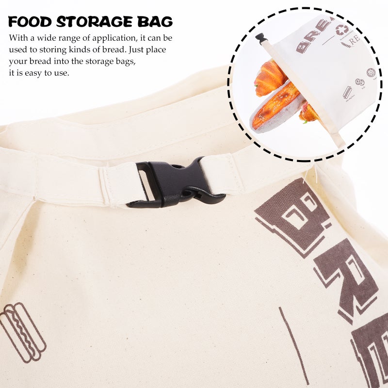 Bread Bag With Release Buckle Bread Storage Bags Food Storage Pouch Bread Container - Image 2
