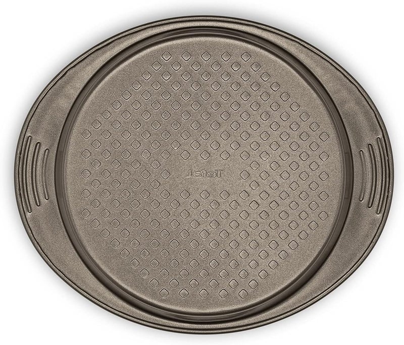 T-fal TEFAL Baking Tray | Easy Grip Round Cake 23cm | Carbon Steel | Easy Handling | Large Handles | Non-Stick Coating | Easy Release | Easy Cleaning | Dark Grey | 2 Years Warranty | J1629645 - Image 3