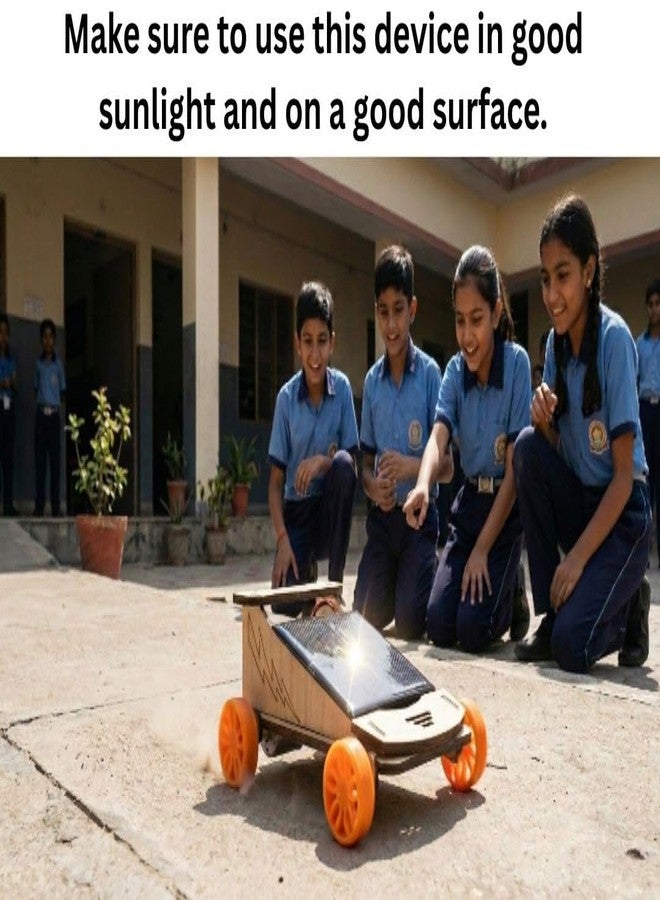 ESPtronics Solar Panel Powered Readymade Toy Car Working Model Science Experiment STEM Physics Kit for School Kids and Students - Image 5
