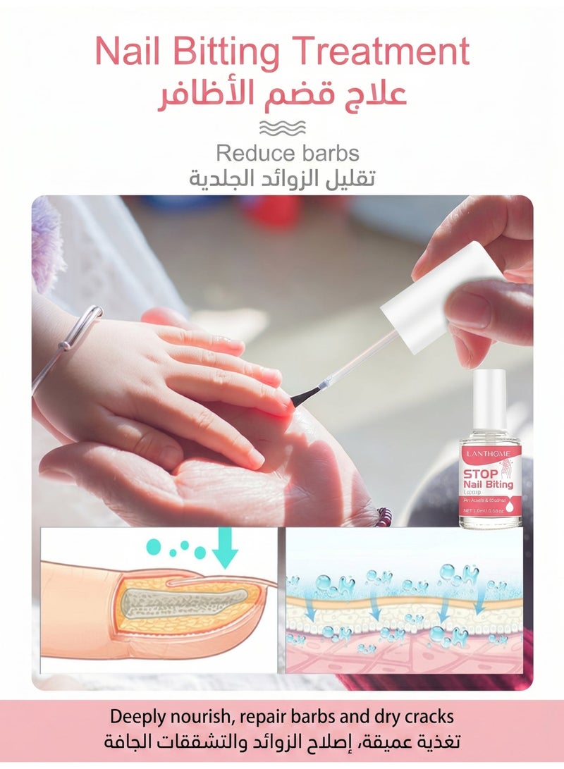 Lanthome Nail Biting Treatment for Kids, Natural Thumb Sucking Pain Relief for Kids, Bitters, Plant Extracts (2*15ml) - Image 4