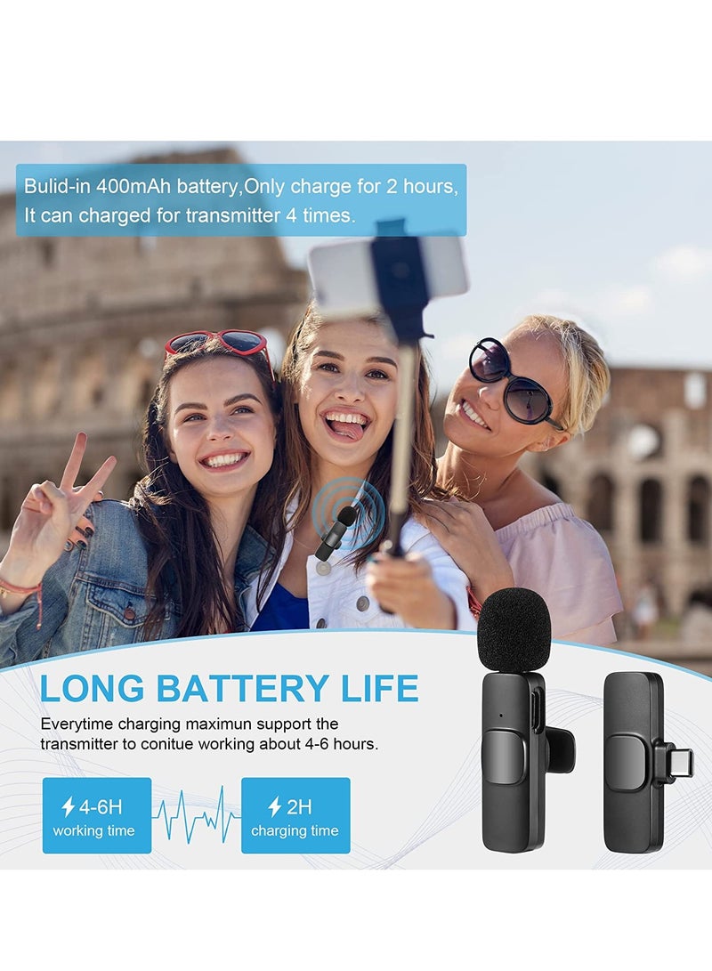 Wireless Lavalier Microphone for Recording/YouTube Facebook Live Stream/Tiktok for Andriod Phones/Tablet/Computer - Image 3