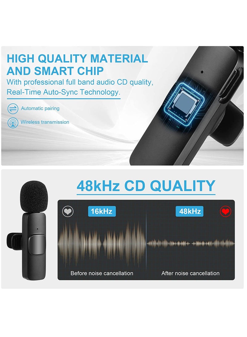 Wireless Lavalier Microphone for Recording/YouTube Facebook Live Stream/Tiktok for Andriod Phones/Tablet/Computer - Image 4