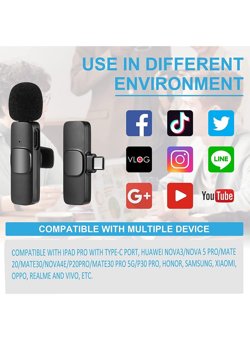 Wireless Lavalier Microphone for Recording/YouTube Facebook Live Stream/Tiktok for Andriod Phones/Tablet/Computer - Image 5