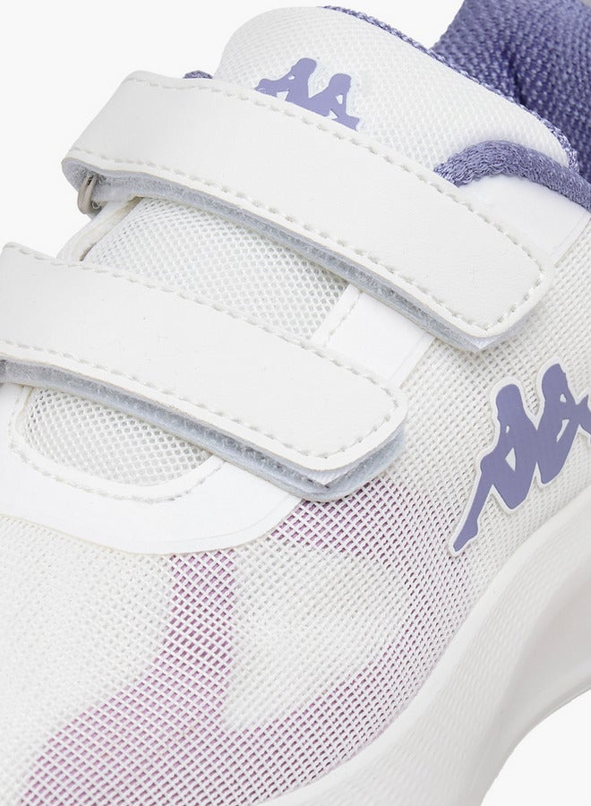 Kappa Girls' Logo Applique Sports Shoes with Hook and Loop Closure - Image 4