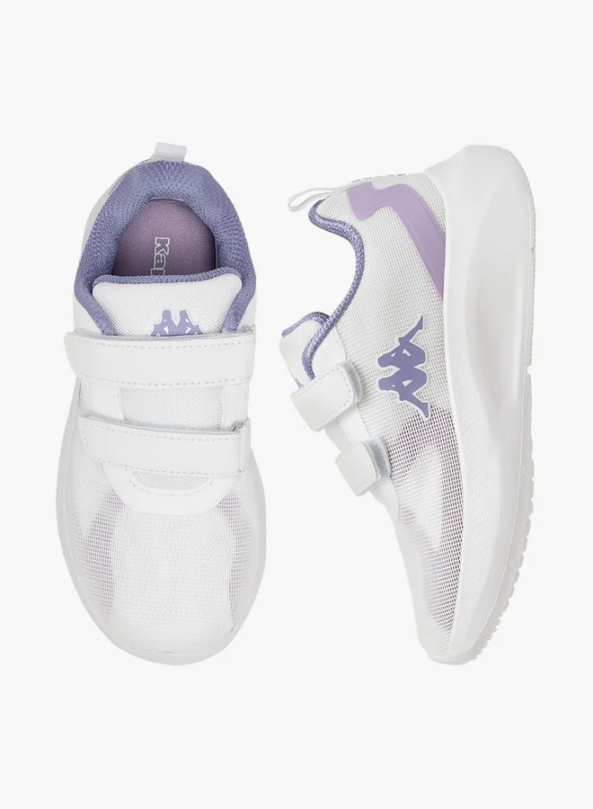 Kappa Girls' Logo Applique Sports Shoes with Hook and Loop Closure
