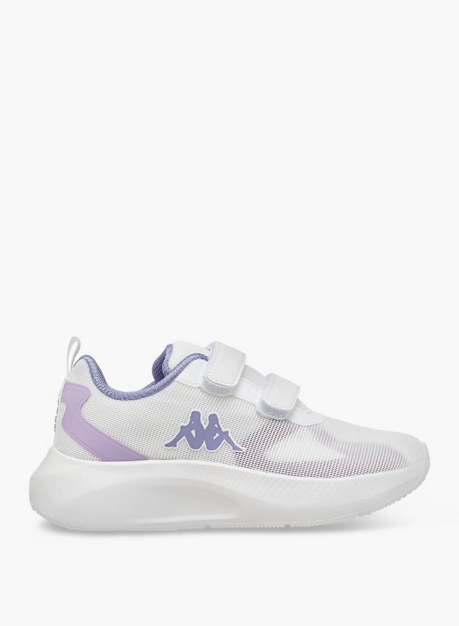 Kappa Girls' Logo Applique Sports Shoes with Hook and Loop Closure - Image 3