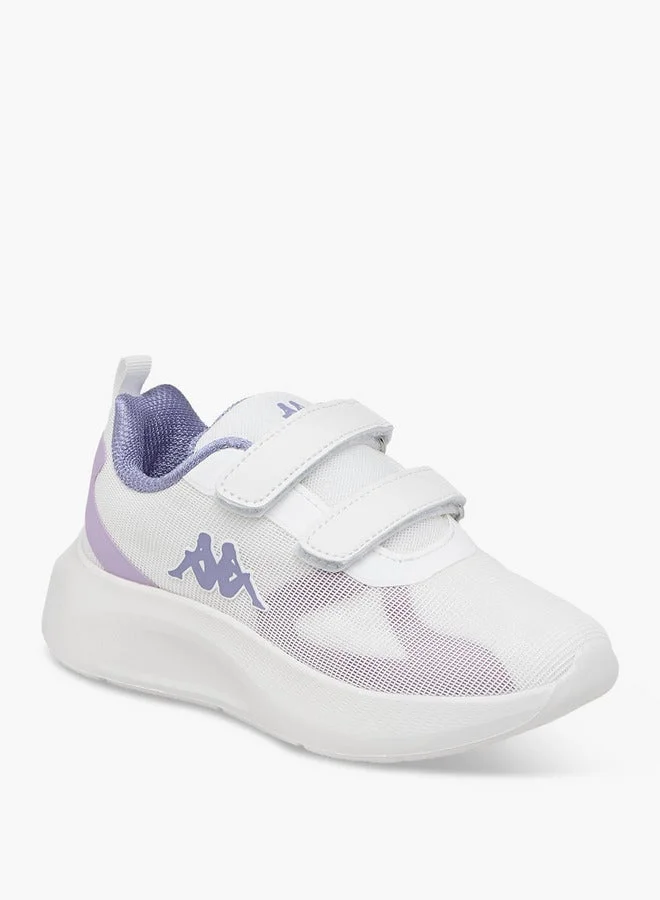 Kappa Girls' Logo Applique Sports Shoes with Hook and Loop Closure