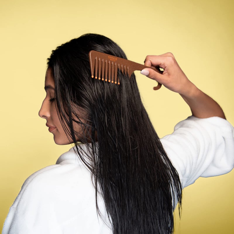 KISMETICS - Coconut Oil Infused, Scented Shower Comb, Wide Tooth Comb for Detangling Wet or Dry hair. For All Hair Type - Image 2