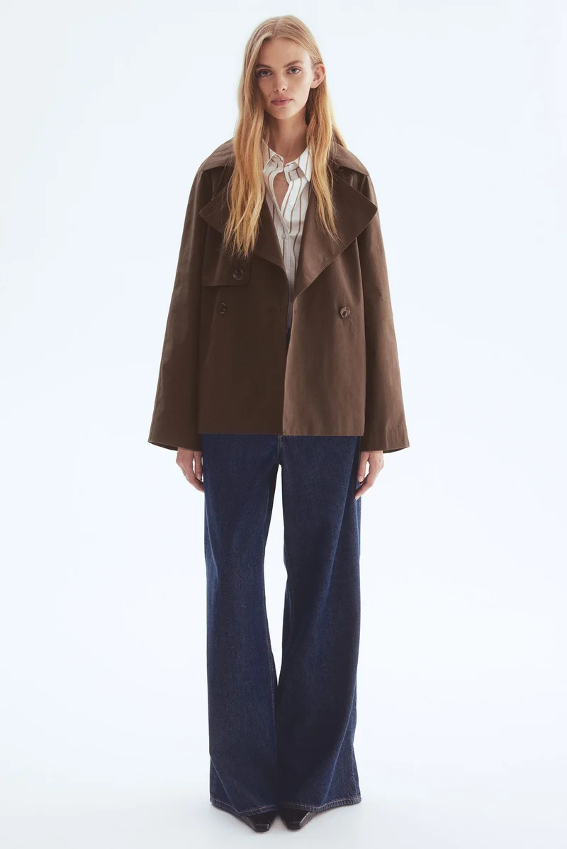 اتش اند ام معطف ترينش قصير