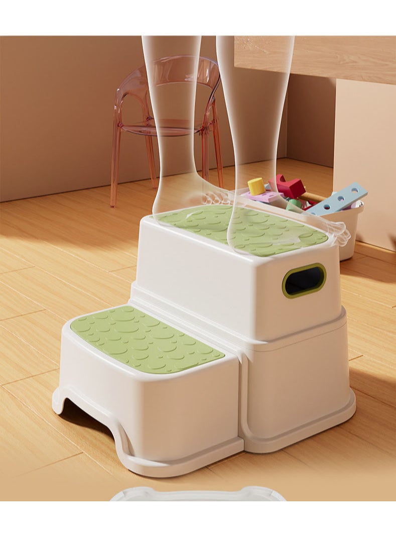 Footstool, Anti-Slip Heightening, Multi-functional Washing Steps, Storage, Stepping on Footstool, Toilet Pedal