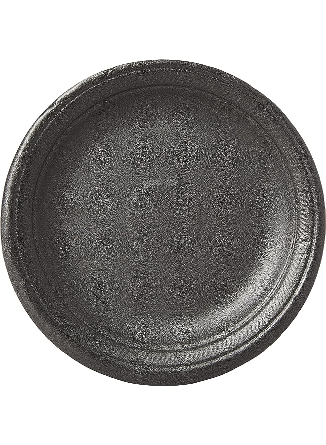 Raxoom Packing Foam Plate Black 9 inch Disposable, Tableware, Birthday Parties, Office, Home Events, Camping  25 Pieces. - Image 1