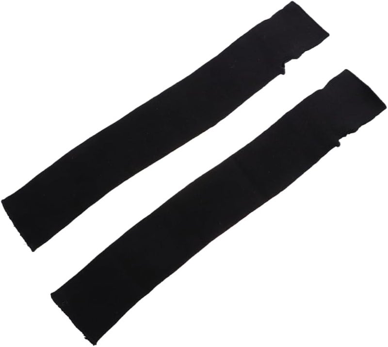 Black Forearm Protection Gloves With Thumb Holes Hand Warmers Tattoo Covers - Image 1