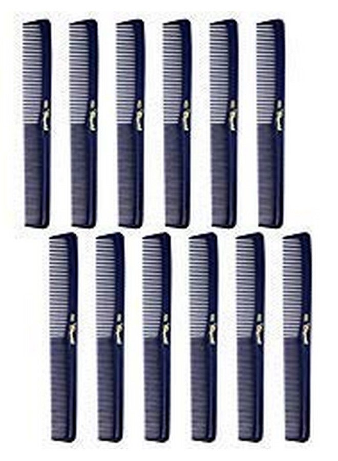Krest Cleopatra 400 All Purpose Hair Comb. Hair Cutting Combs. Barber’s & Hairstylist Combs. Dark Blue. 12 pcs.
