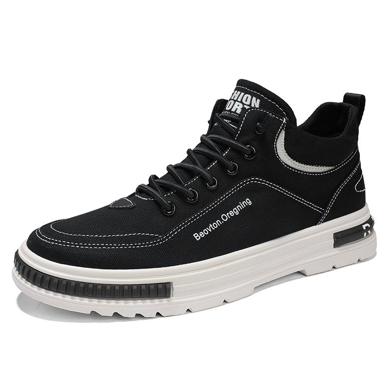Canvas Men'S Shoes Summer Casual Black Sneakers Slip-On Cloth Shoes Work Safety Trendy Shoes - Image 3