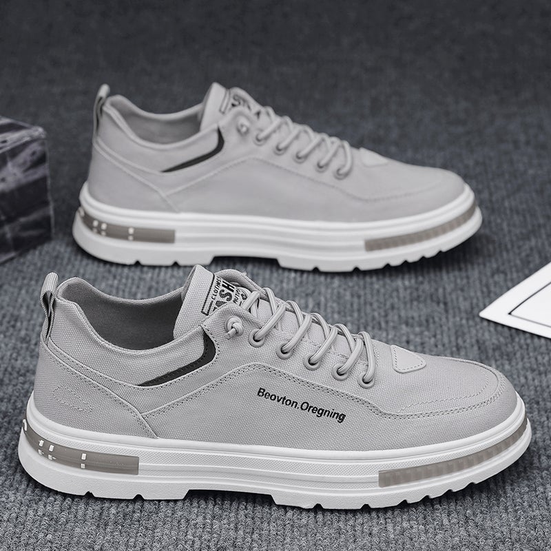 Canvas Men'S Shoes Summer Casual Black Sneakers Slip-On Cloth Shoes Work Safety Trendy Shoes - Image 1