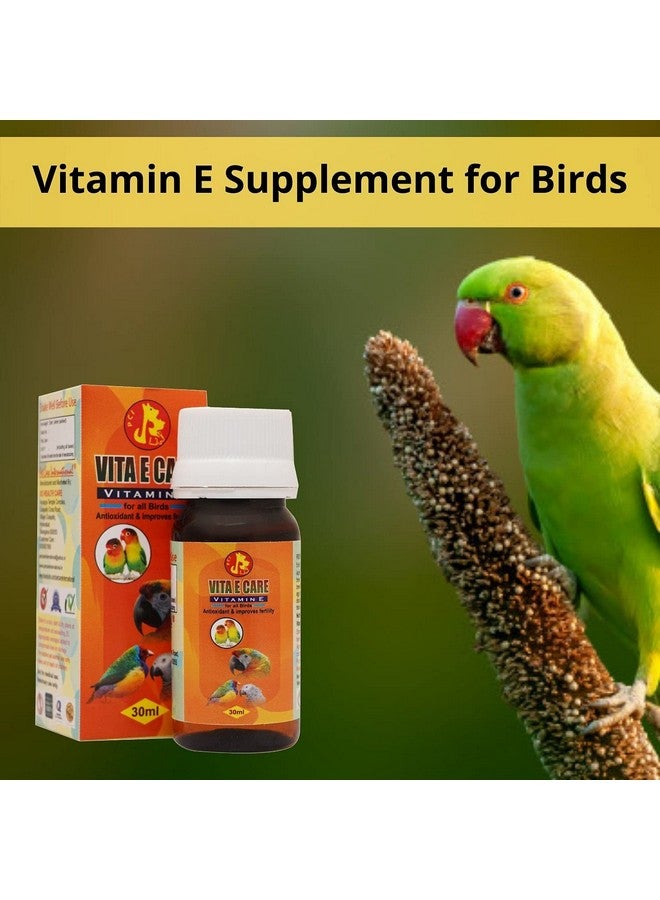 بت (Pci) Vita E Care || تغذية الفيتامينات الأساسية || رعاية صحية للطيور || (30 مل × 2) - Image 2