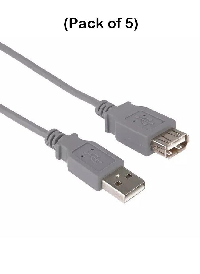 Taimi USB to Extansion Cable Male to Female 10m-Grey (Pack of 5) 