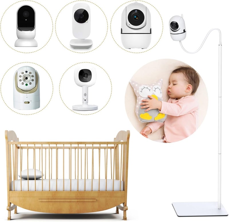 wochel Baby Monitor Stand for HelloBabyNanit ProOptics DXR8 ProVtechMomcozy BM01OwletEufyMotorola Baby Camera Universal Adjustable Baby Monitor Mount Holder - Image 1