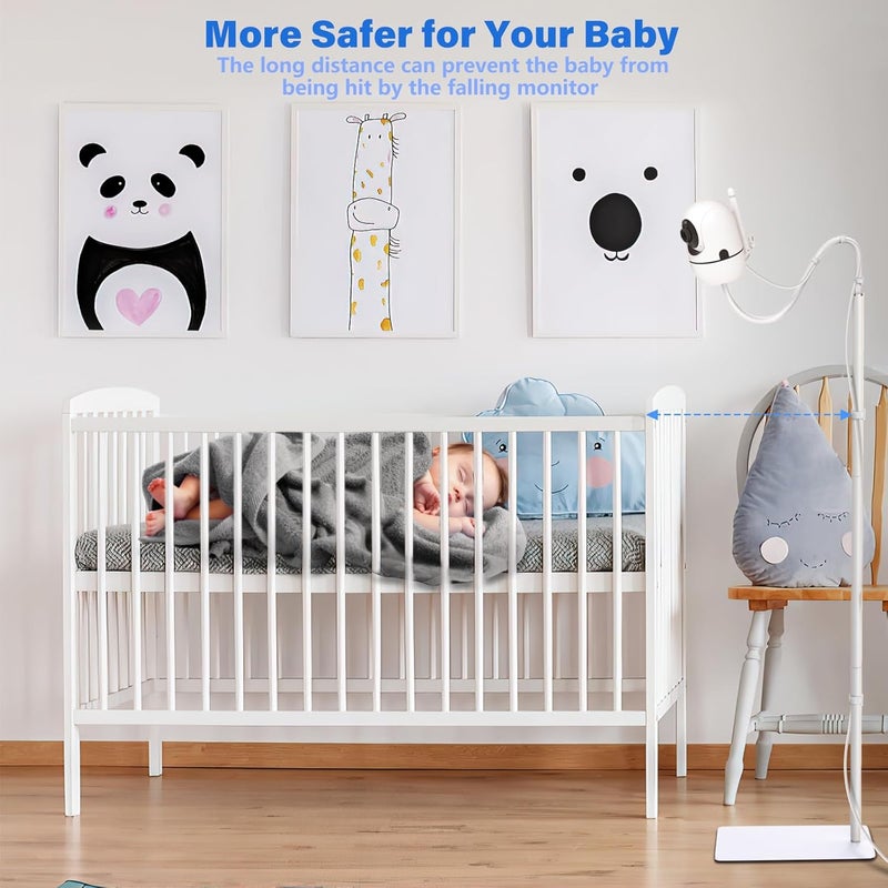 wochel Baby Monitor Stand for HelloBabyNanit ProOptics DXR8 ProVtechMomcozy BM01OwletEufyMotorola Baby Camera Universal Adjustable Baby Monitor Mount Holder - Image 2