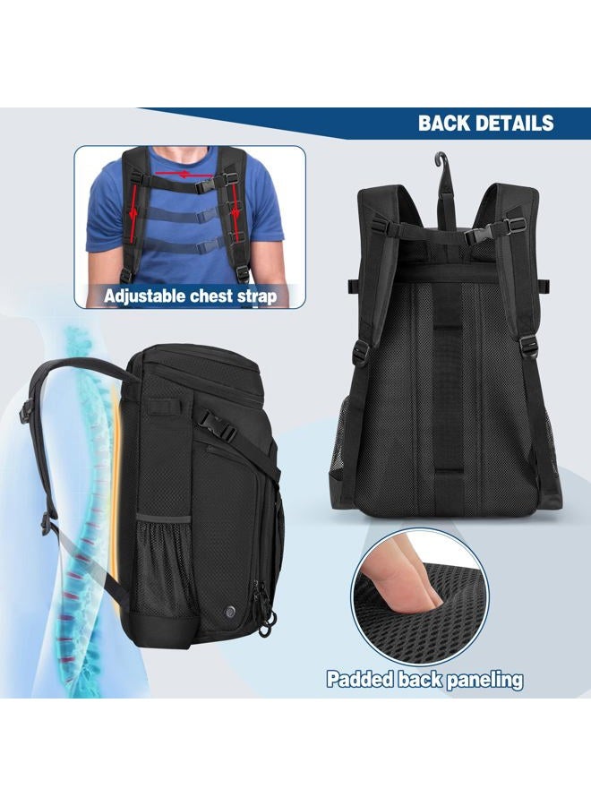 Smasrob Baseball Bag for Adult and Youth, Baseball Backpack Softball Bag with Helmet Holder, Shoe Compartment and Fence Hook, Black - Image 5