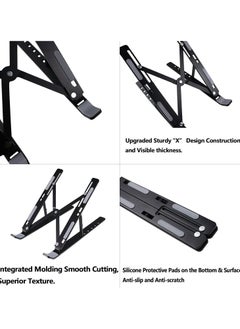 Generic Laptop Stand Is Made Of High-quality Aluminum, Adjustable And Foldable For All Laptops - Black  - Image 5