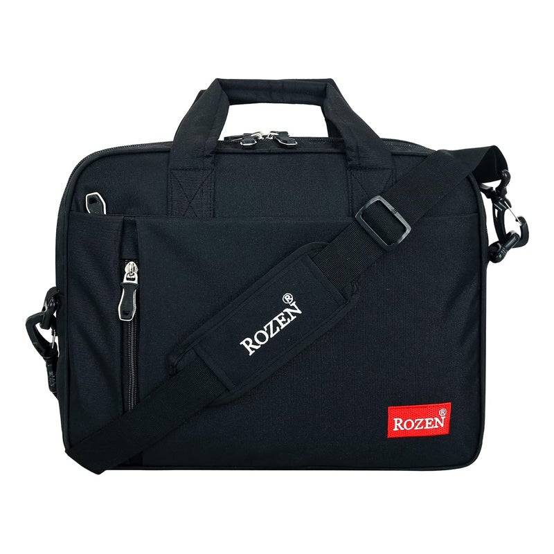 ROZEN 15.6 inch (39.6cm) Laptop Briefcase Shoulder Sling Office Business Professional Travel Messenger Bag for Men and Women Water Repellent Formal Executive Bags - Image 1
