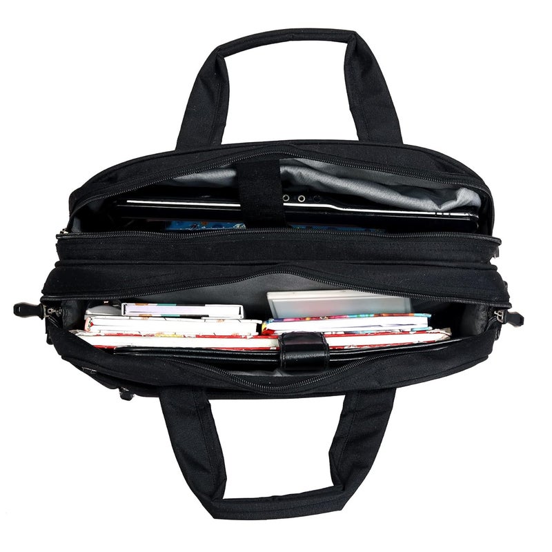 ROZEN 15.6 inch (39.6cm) Laptop Briefcase Shoulder Sling Office Business Professional Travel Messenger Bag for Men and Women Water Repellent Formal Executive Bags - Image 3