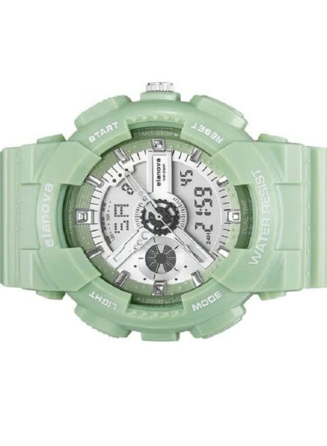 إيلانوفا ساعة يد  بعقارب وشاشة رقمية، مقاومة للماء، بسوا مقاوم للتلف،  طراز EL908 - Image 4