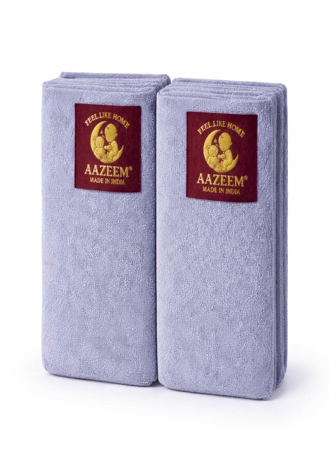 Aazeem Anti-Piling Fleece Extra Absorbent Instant Dry Sheet |Baby Bed Protector, Waterproof Baby Sheet|Washable|Perfect for Kids|Cotton Terry|Grey | Large Size |Set of 2| - Image 1